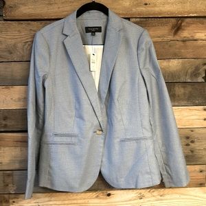 Talbots women’s blazer blue and white sz 6p